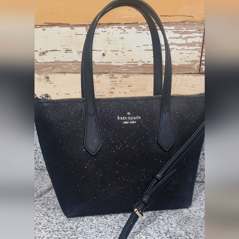 Black glitter Kate spade